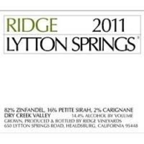 Wine RIDGE 'LYTTON SPRINGS' 2016 Wine RIDGE 'LYTTON SPRINGS' 2016