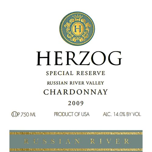 Wine HERZOG CHARDONNAY 'SPECIAL RESERVE' RUSSIAN RIVER 2015 Wine HERZOG CHARDONNAY 'SPECIAL RESERVE' RUSSIAN RIVER 2015