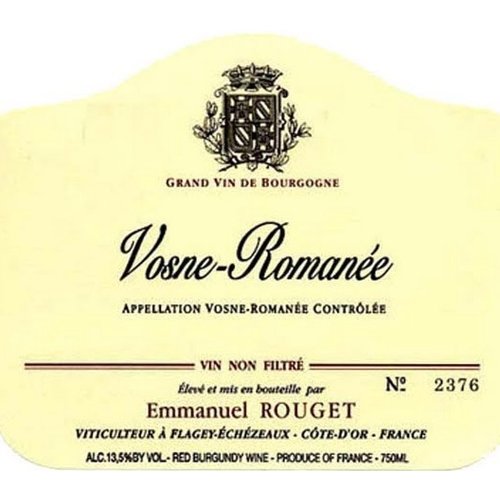 Wine EMMANUEL ROUGET VOSNE ROMANEE 2015 Wine EMMANUEL ROUGET VOSNE ROMANEE 2015