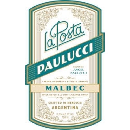 Wine LA POSTA MALBEC 'PAULUCCI VINEYARD' 2017 Wine LA POSTA MALBEC 'PAULUCCI VINEYARD' 2017
