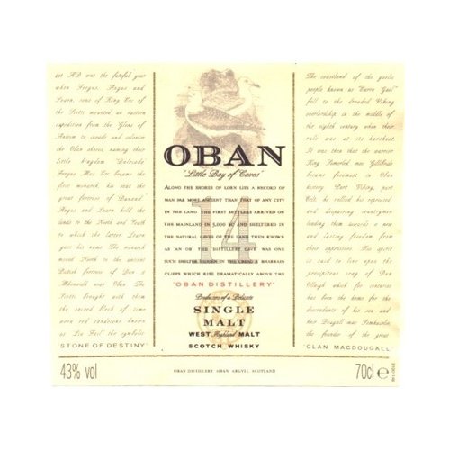 Spirits OBAN 14YR SCOTCH WHISKY Spirits OBAN 14YR SCOTCH WHISKY