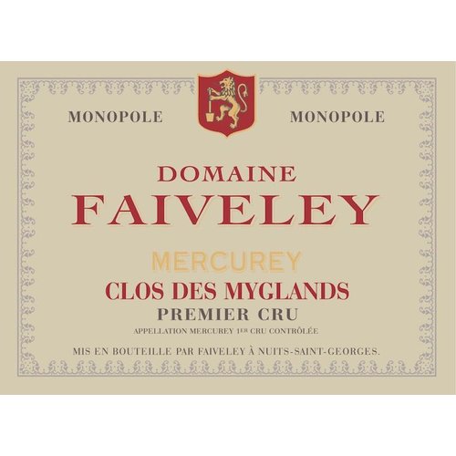 Wine FAIVELEY MERCUREY 'CLOS DES MYGLANDS' 1ER CRU 2016 Wine FAIVELEY MERCUREY 'CLOS DES MYGLANDS' 1ER CRU 2016
