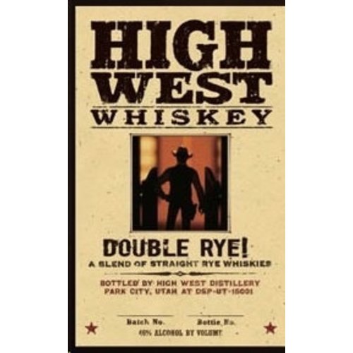 Spirits HIGH WEST DOUBLE RYE WHISKEY Spirits HIGH WEST DOUBLE RYE WHISKEY