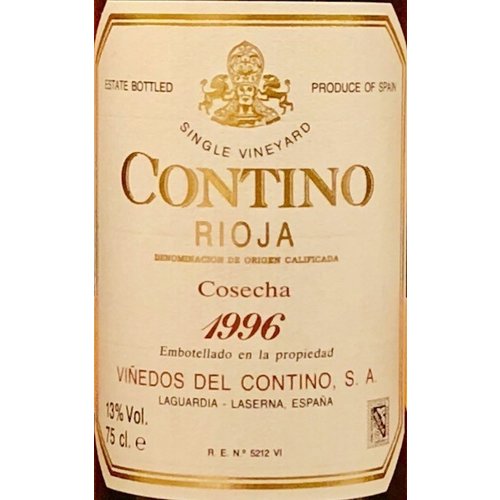 Wine CONTINO SINGLE VINEYARD RIOJA 1996 Wine CONTINO SINGLE VINEYARD RIOJA 1996