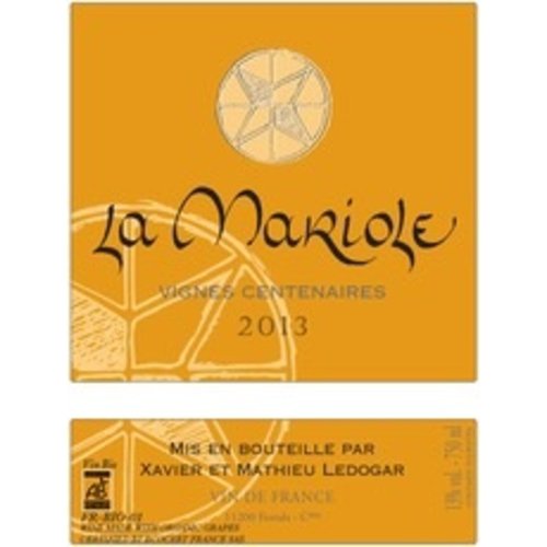 Wine DOMAINE LEDOGAR ‘MARIOLE’ VIGNES CENTENAIRES 2013 Wine DOMAINE LEDOGAR ‘MARIOLE’ VIGNES CENTENAIRES 2013