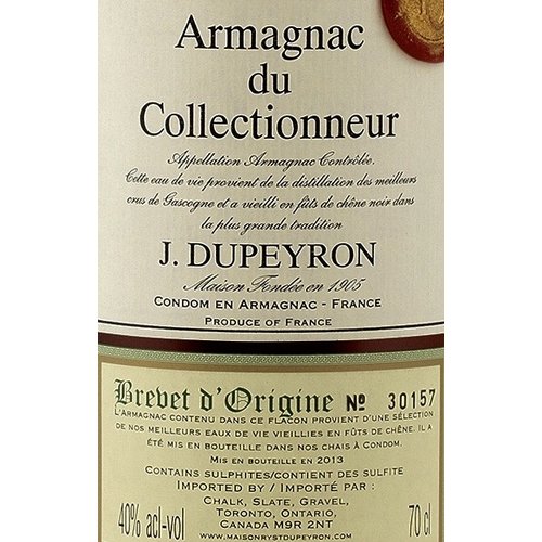 Spirits DUPEYRON ARMAGNAC NAPOLEON Spirits DUPEYRON ARMAGNAC NAPOLEON