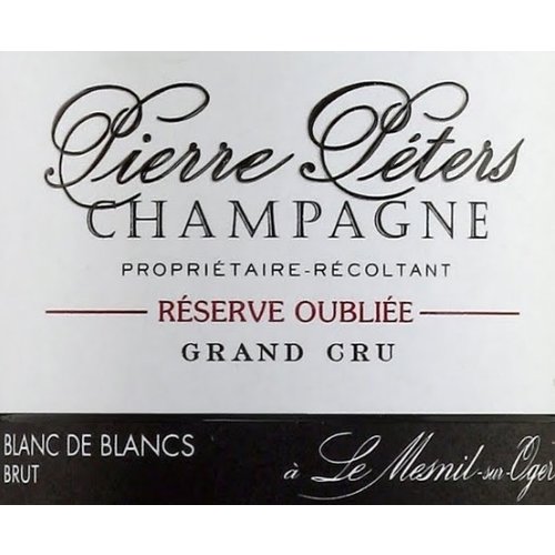 Sparkling PIERRE PETERS BRUT CHAMPAGNE RESERVE OUBLIEE GRAND CRU NV Sparkling PIERRE PETERS BRUT CHAMPAGNE RESERVE OUBLIEE GRAND CRU NV