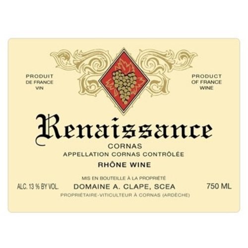 Wine AUGUSTE CLAPE CORNAS 'CUVEE RENAISSANCE' 2011 Wine AUGUSTE CLAPE CORNAS 'CUVEE RENAISSANCE' 2011