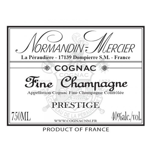 Spirits NORMANDIN-MERCIER, CHATEAU DE LA PERAUDIERE COGNAC FINE CHAMPAGNE PRESTIGE Spirits NORMANDIN-MERCIER, CHATEAU DE LA PERAUDIERE COGNAC FINE CHAMPAGNE PRESTIGE