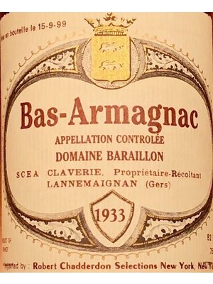 Spirits DOMAINE BARAILLON BAS ARMAGNAC 1933