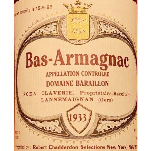 Spirits DOMAINE BARAILLON BAS ARMAGNAC 1933 Spirits DOMAINE BARAILLON BAS ARMAGNAC 1933