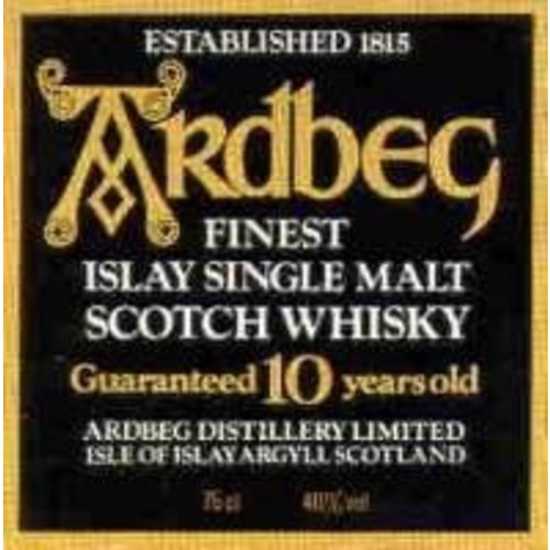 Spirits ARDBEG 10YR SCOTCH Spirits ARDBEG 10YR SCOTCH
