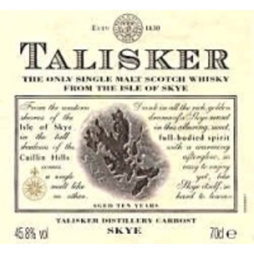 Spirits TALISKER 10YR SCOTCH Spirits TALISKER 10YR SCOTCH