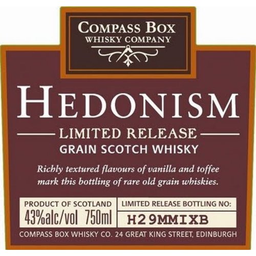 Spirits COMPASS BOX: HEDONISM SCOTCH