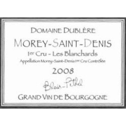 Wine DUBLERE MOREY SAINT DENIS 'LES BLANCHARDS' 1ER CRU 2009 Wine DUBLERE MOREY SAINT DENIS 'LES BLANCHARDS' 1ER CRU 2009
