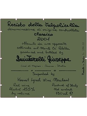 Wine GIUSEPPE QUINTARELLI RECIOTO DELLA VALPOLICELLA CLASSICO 1997