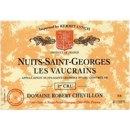 Wine ROBERT CHEVILLON NUITS SAINT GEORGES 'LES VAUCRAINS' 1ER CRU 2011 Wine ROBERT CHEVILLON NUITS SAINT GEORGES 'LES VAUCRAINS' 1ER CRU 2011