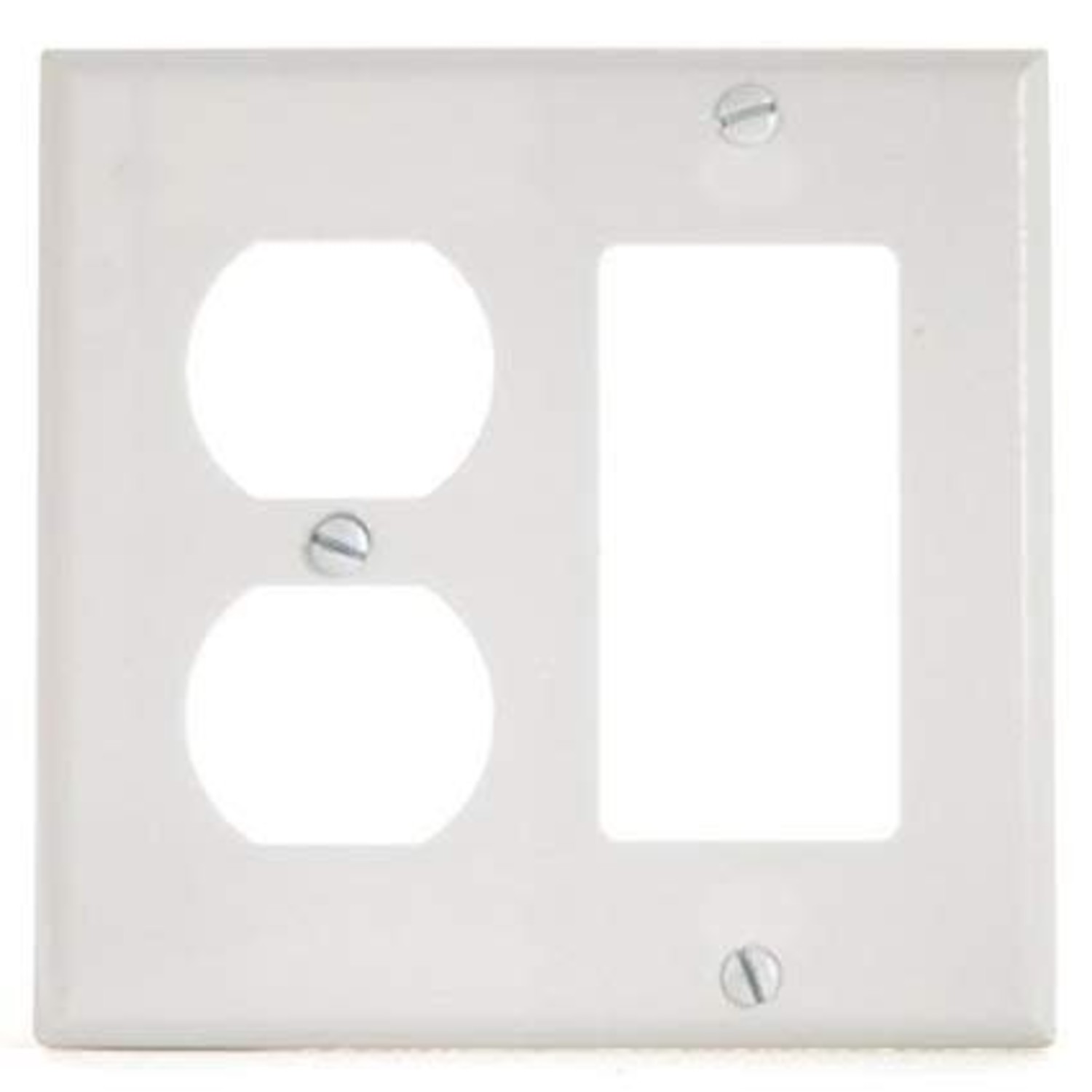 Cooper Wiring 2 Gang White Combination Decorator Switch Plate Cooper Wiring 2 Gang White Combination