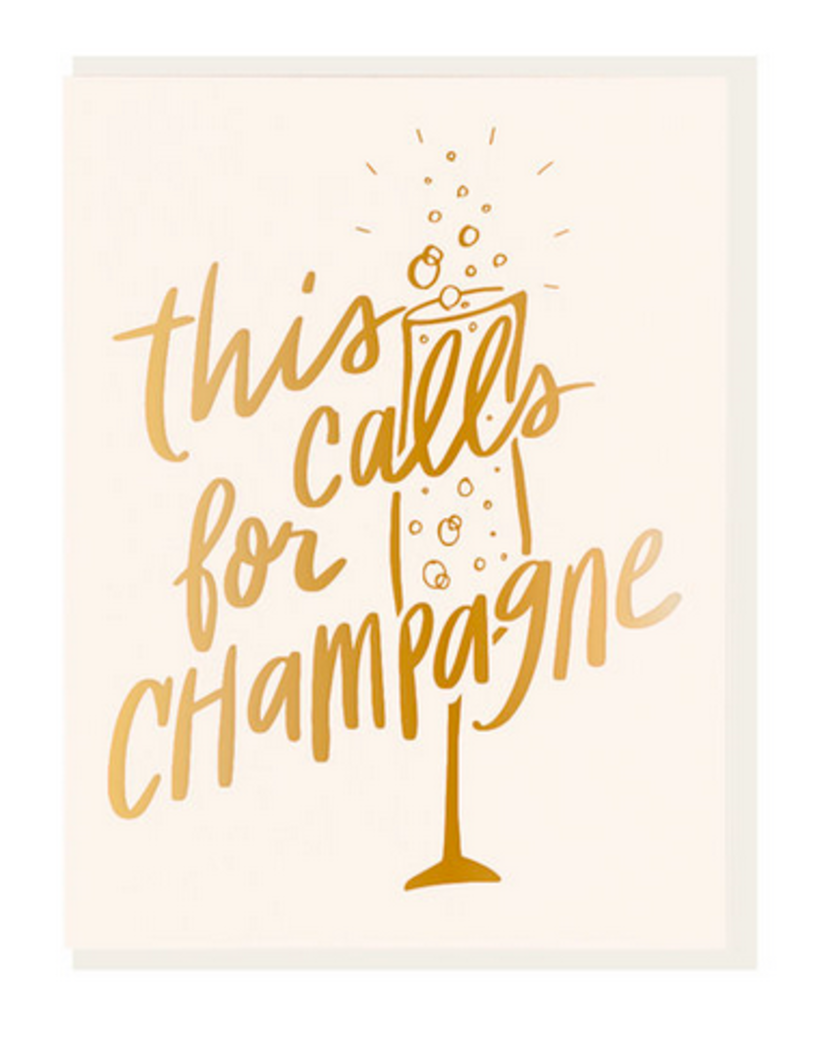 Dahlia Press Champagne Card