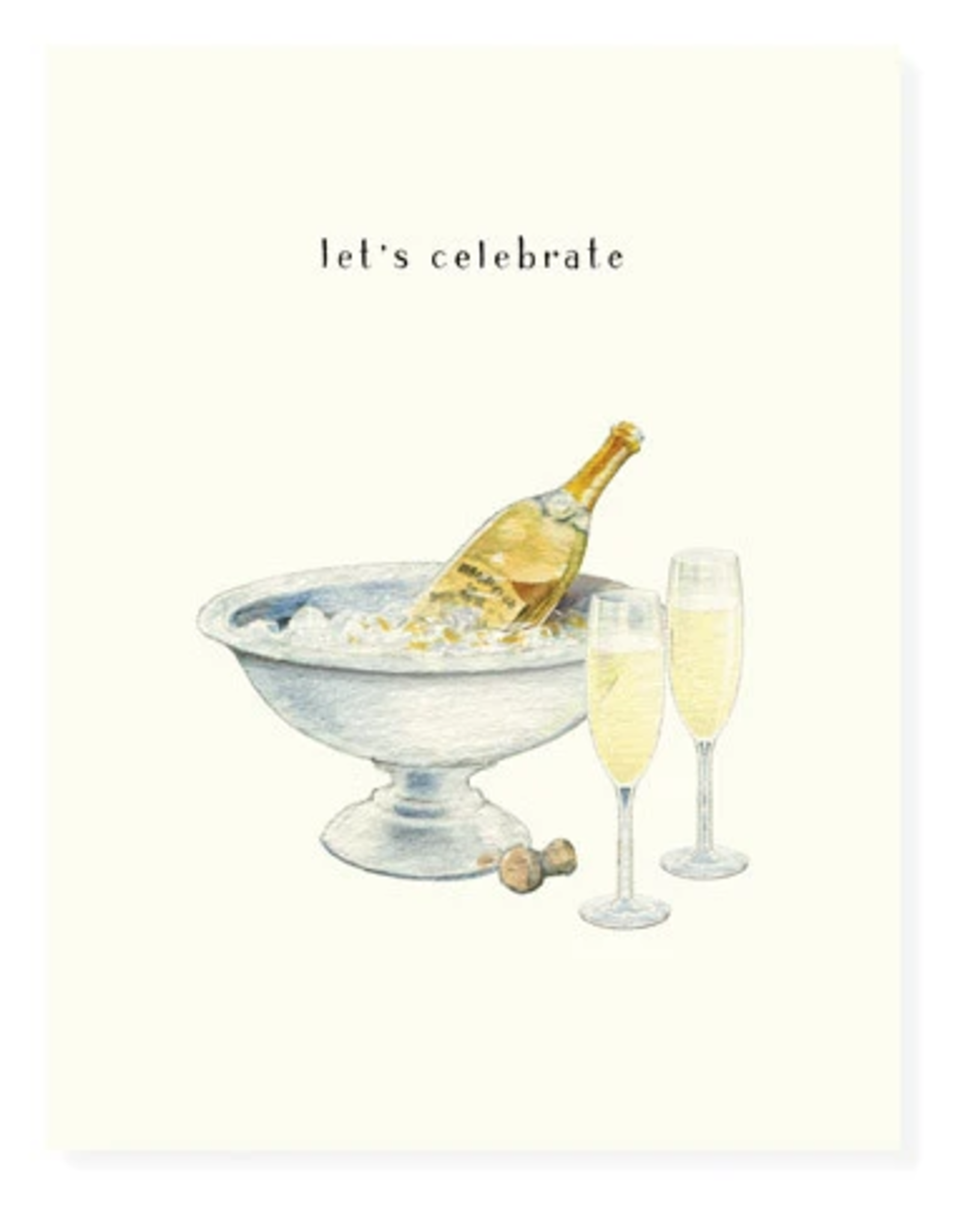 Felix Doolittle Champagne and Flutes Card