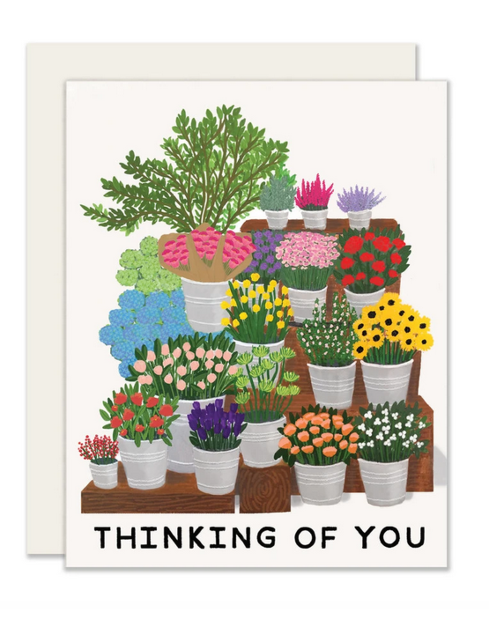 Slightly Stationery Flower Market Card