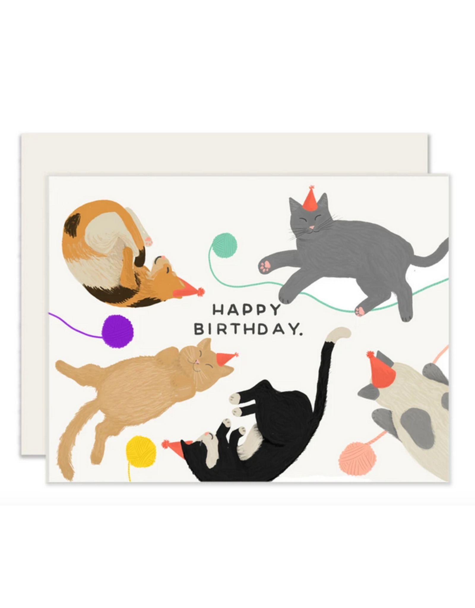 Slightly Stationery Cats Card