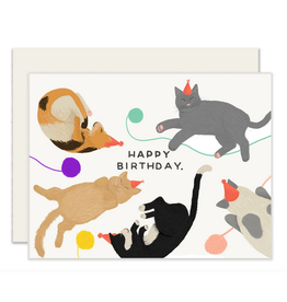 Slightly Stationery Cats Card