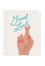 Slightly Stationery Fingers Crossed Card