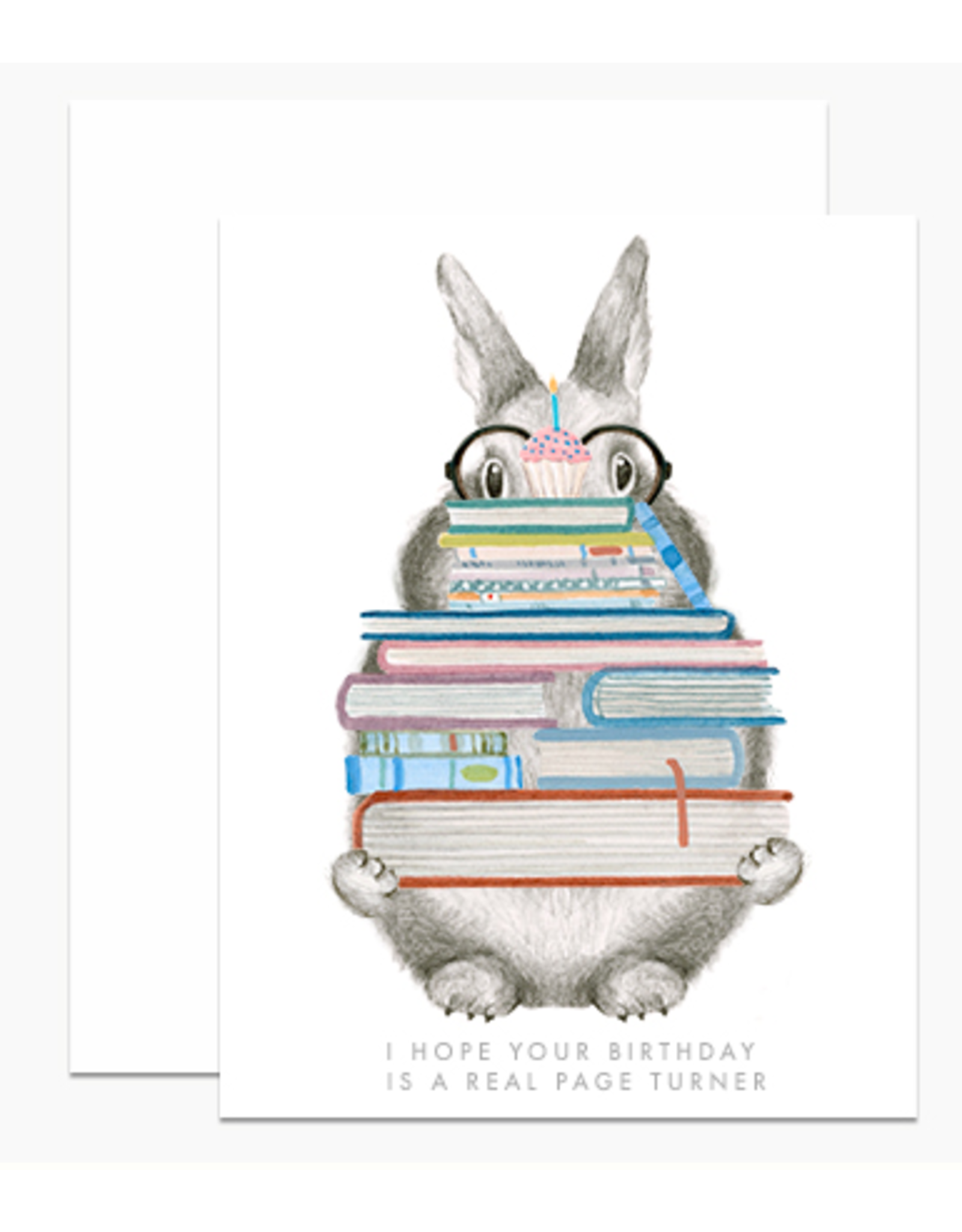 Dear Hancock Page Turner Bunny Card