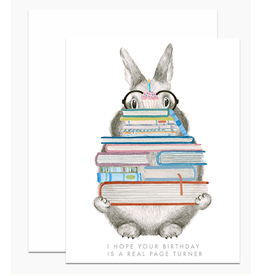 Dear Hancock Page Turner Bunny Card