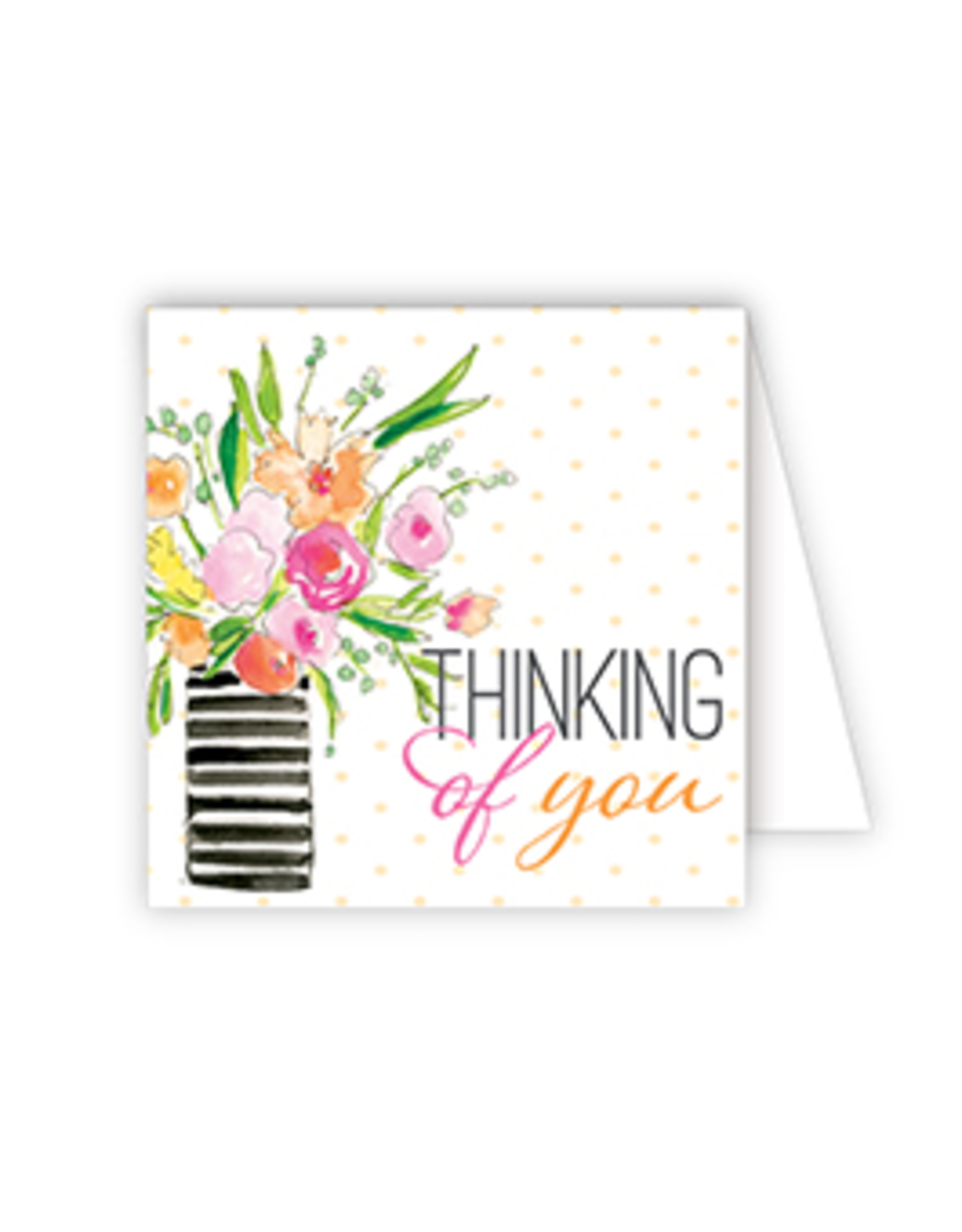 RoseanneBECK Collection Thinking of You Vase Flowers Enclosure Card