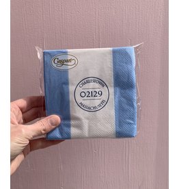 Caspari Light Blue Stripe 02129 Cocktail Napkin