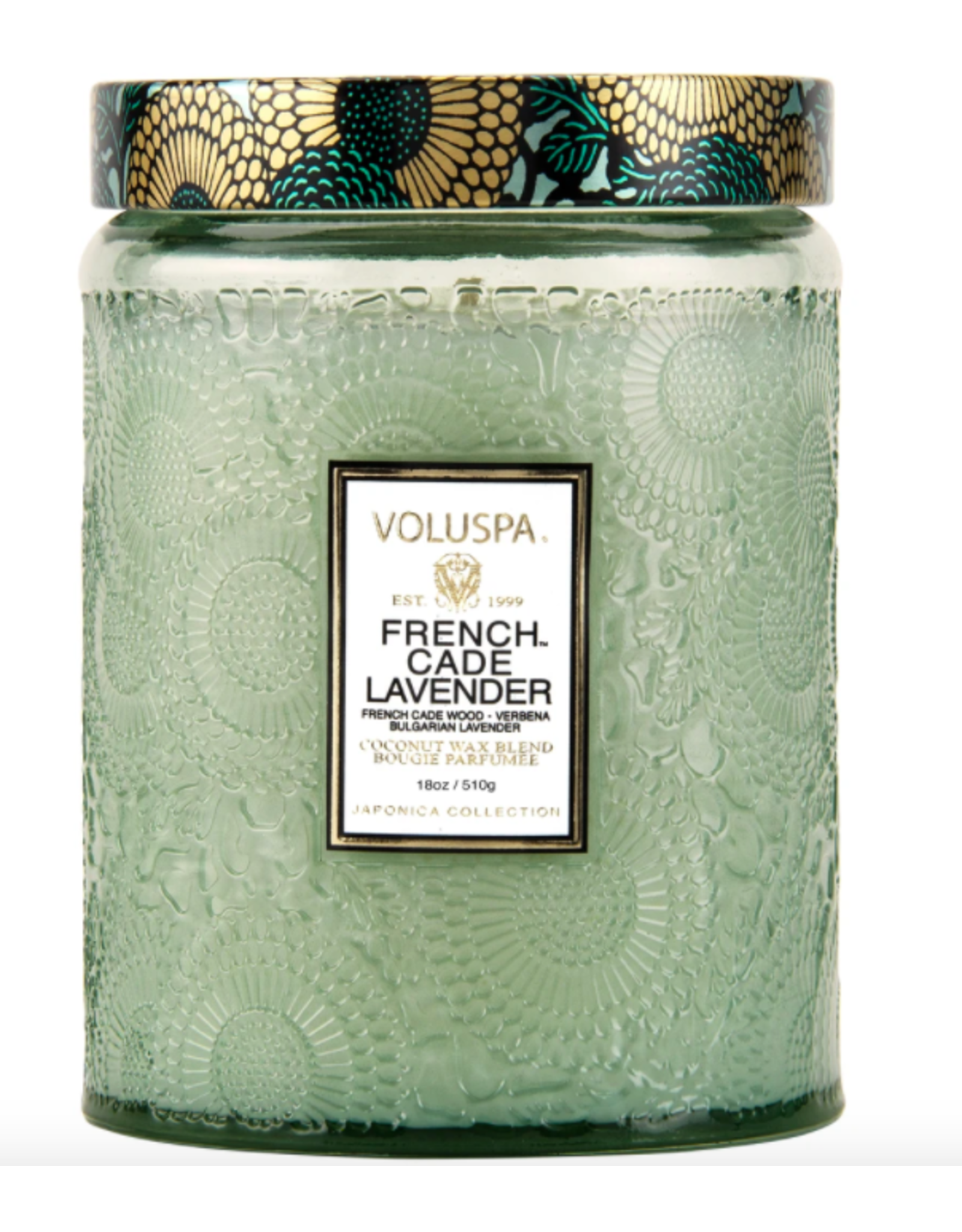 Voluspa French Cade Lavender Large Glass Jar Candle