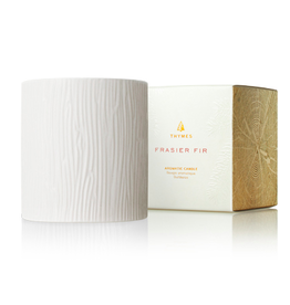 Thymes Frasier Fir Gilded Ceramic Candle Medium