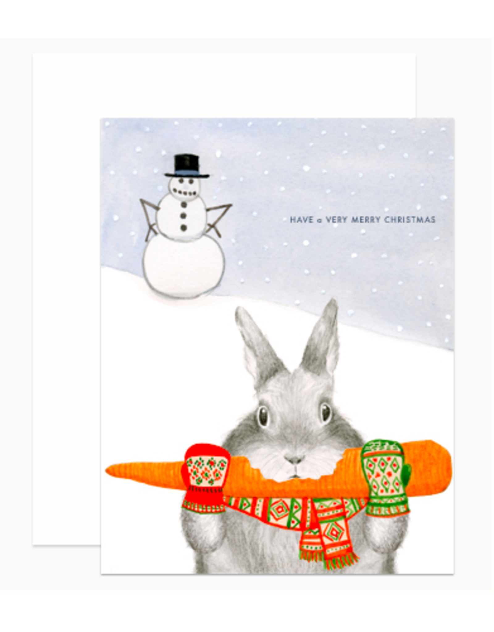 Dear Hancock Bunny Stealing Carrot Card