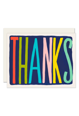 Slightly Stationery Colorful Thanks Card
