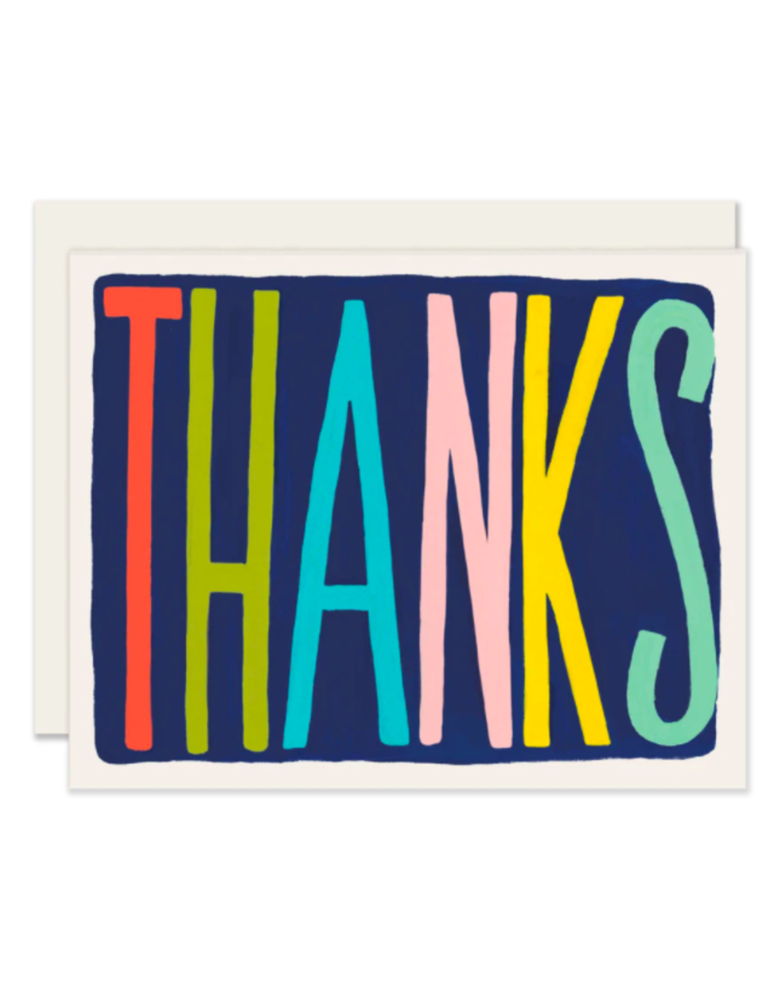 Slightly Stationery Colorful Thanks Card