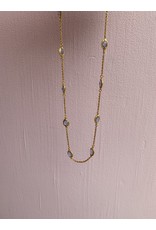 Julie Vos Calypso Demi Station Necklace in Chalcedony Blue byJulie Vos