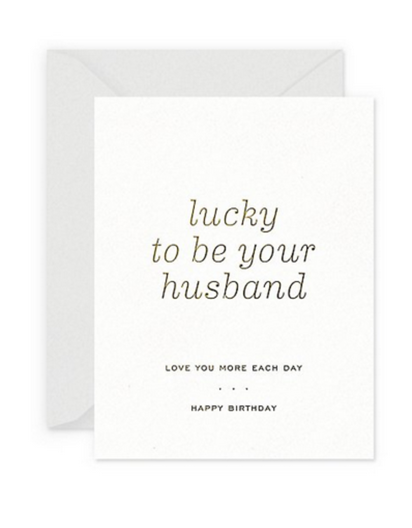 Smitten on Paper Lucky Husband Birthday Greeting Card
