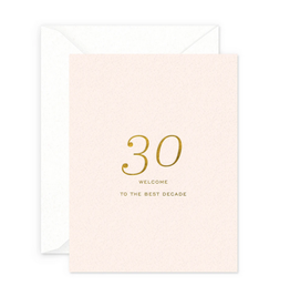 Smitten on Paper Best Decade 30 Birthday Greeting Card