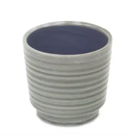 Cheungs Ripple Pot in Gray 4.5" x 4.25"