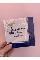 Caspari Charlestown is Always a Good Idea Napkin in Navy