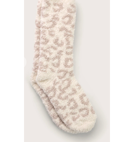 Barefoot Dreams CozyChic Heathered Socks in Safari Cream