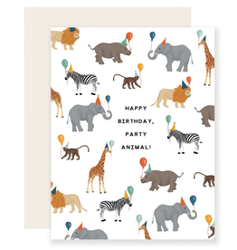 Slightly Stationery Safari Party Animal Card