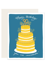 Slightly Stationery 90 Cake Card