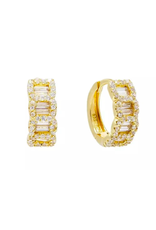 Sahira Jewelry Flash Huggies Earrings in Gold