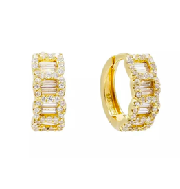 Sahira Jewelry Flash Huggies Earrings in Gold