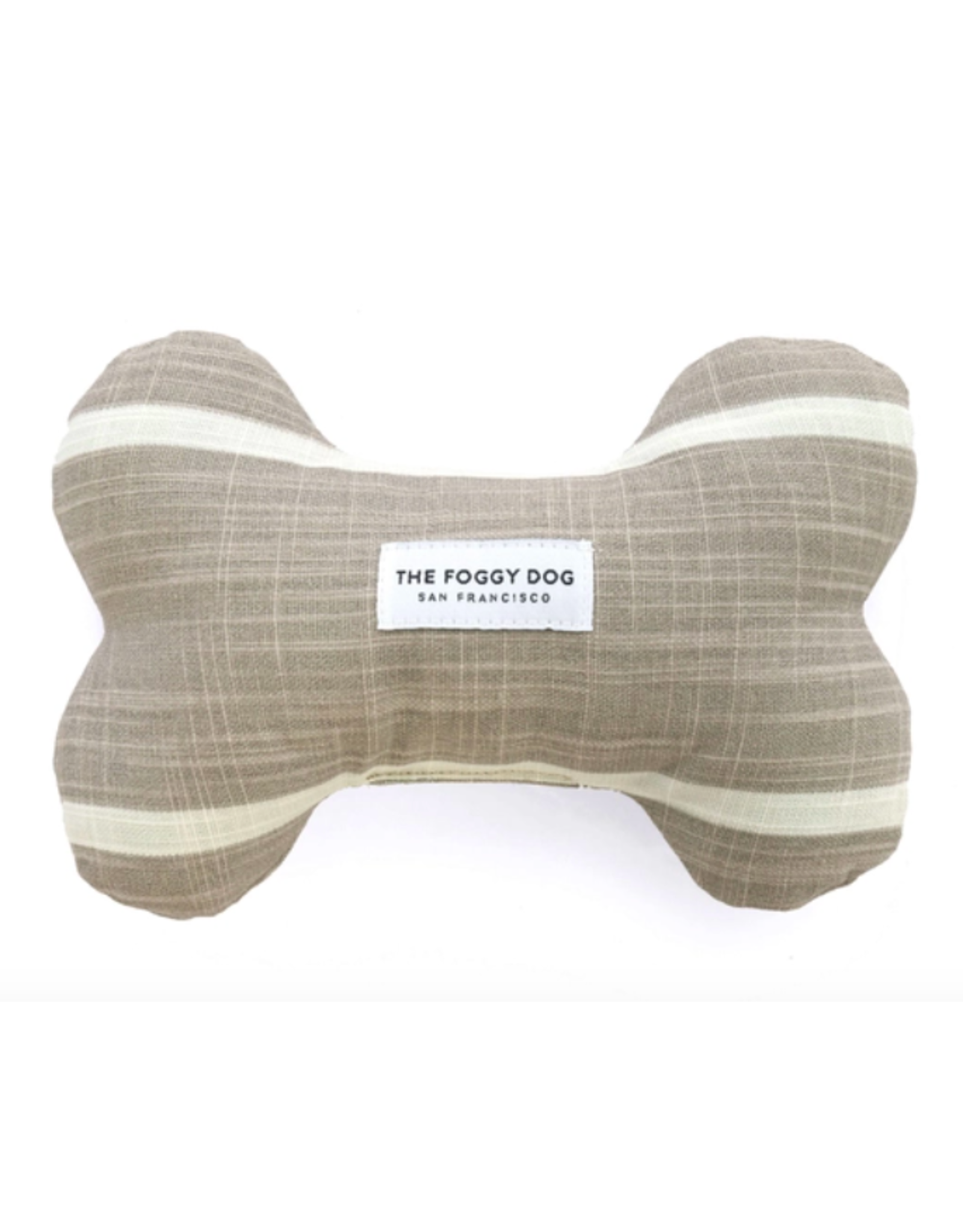 The Foggy Dog Modern Stripe Warm Stone Dog Bone Squeaky Toy