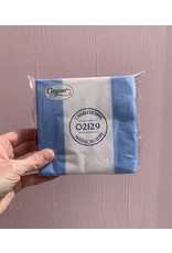 Caspari Light Blue Stripe 02129 Cocktail Napkin
