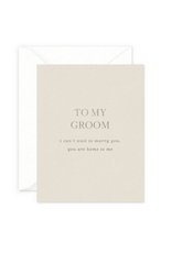 Smitten on Paper To My Groom Greeting Card